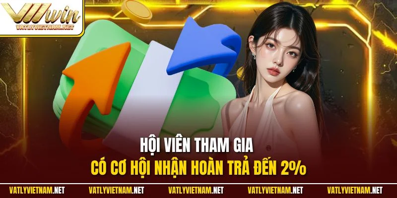 Hội viên tham gia có cơ hội nhận hoàn trả đến 2%